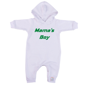 Mama’s Boy Hooded Romper (0-24mnts)