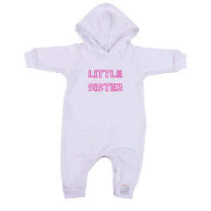 Little Sister Hooded Romper (0-24mnts)