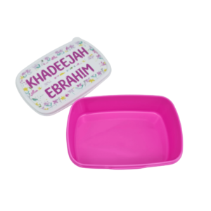 Personalized Rectangle Lunch Box – Floral