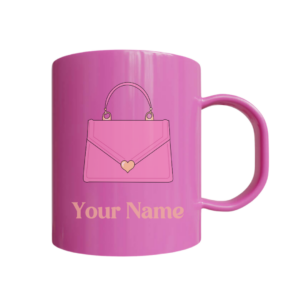 Personalized Plastic Mug –  Handbag